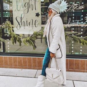 Free People Irresistible Teddy Cardi Jacket in Cream (X-Small)